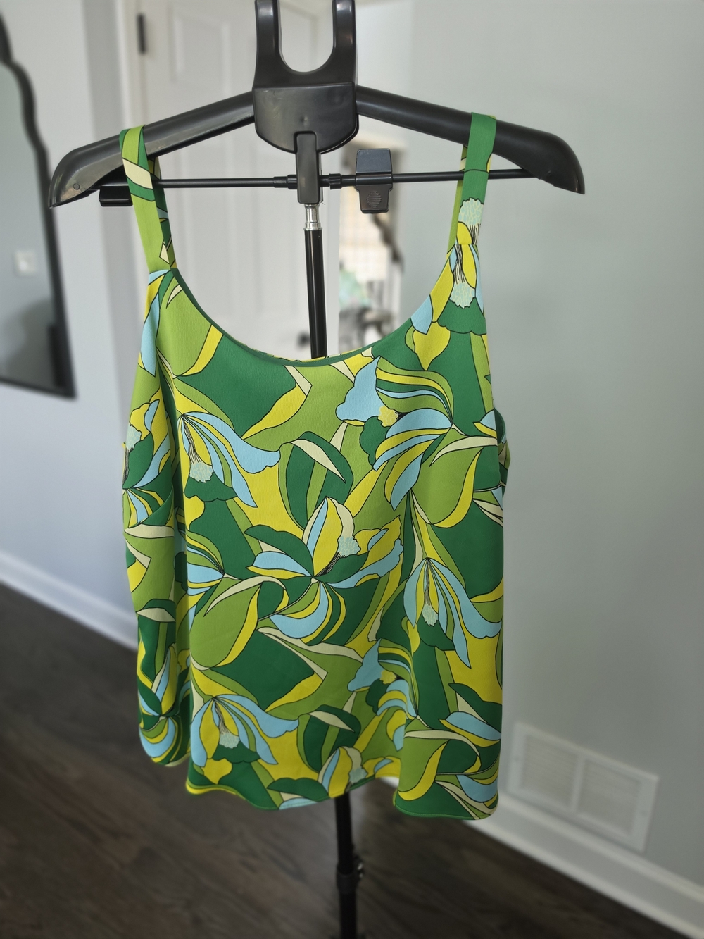 Bar III Green & Yellow Floral Print Camisole